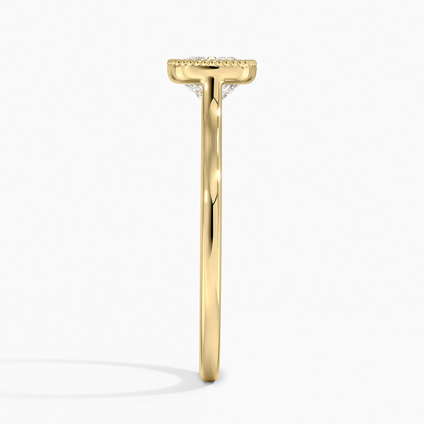Margot Bezel Ring Yellow Gold 18k Cushion Engagement Ring
