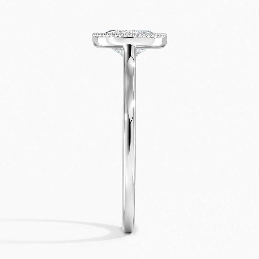 Margot Bezel Ring Platinum Oval Engagement Ring