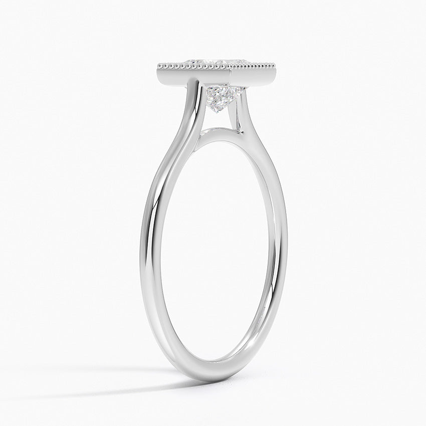 Margot Bezel Ring Platinum Princess Engagement Ring