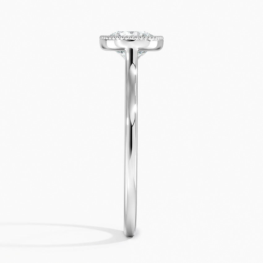 Margot Bezel Ring Platinum Round Engagement Ring