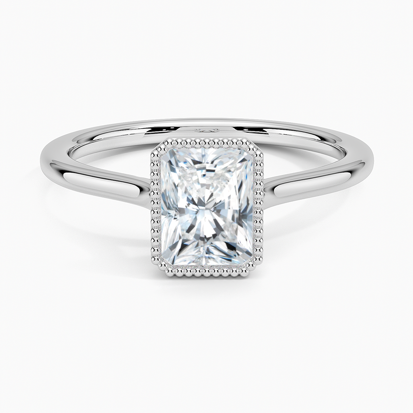 Margot Bezel Ring Platinum Radiant Engagement Ring