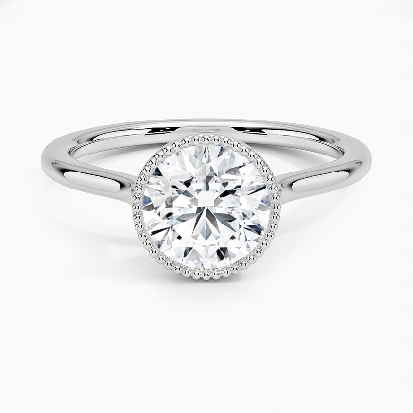 Margot Bezel Ring Platinum Round Engagement Ring