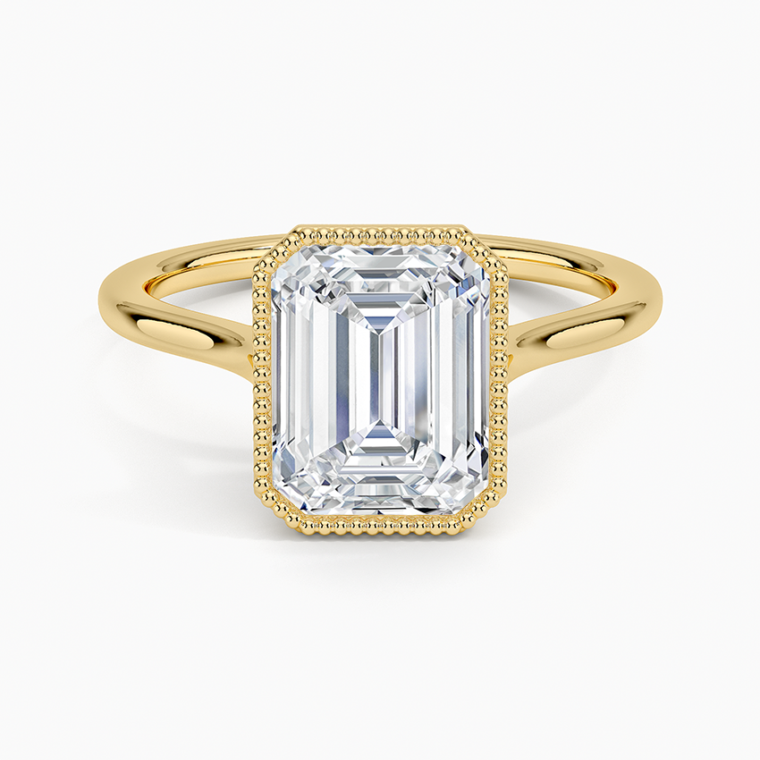 Margot Bezel Ring Yellow Gold 18k Emerald Engagement Ring