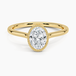 Margot Bezel Ring Yellow Gold 18k Oval Engagement Ring