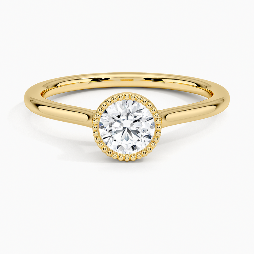 Margot Bezel Ring Yellow Gold 18k Round Engagement Ring