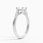 Chamise Hidden Halo Diamond Ring Platinum Asscher Engagement Ring