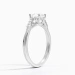 Chamise Hidden Halo Diamond Ring Platinum Cushion Engagement Ring
