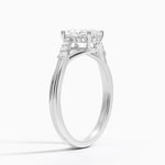 Chamise Hidden Halo Diamond Ring Platinum Oval Engagement Ring