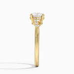 Chamise Hidden Halo Diamond Ring Yellow Gold 18k Round Engagement Ring