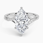 Chamise Hidden Halo Diamond Ring Platinum Marquise Engagement Ring
