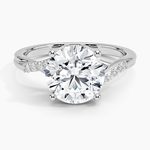 Chamise Hidden Halo Diamond Ring Platinum Round Engagement Ring