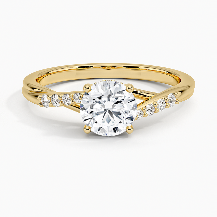 Chamise Diamond Ring (1/15 ct. tw.) Yellow Gold 18k Round Engagement Ring