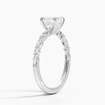 Delicate Versailles Diamond Ring Platinum Asscher Engagement Ring