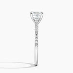 Delicate Versailles Diamond Ring Platinum Asscher Engagement Ring