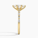 Delicate Versailles Diamond Ring Yellow Gold 18k Marquise Engagement Ring