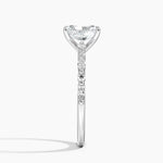 Delicate Versailles Diamond Ring Platinum Radiant Engagement Ring