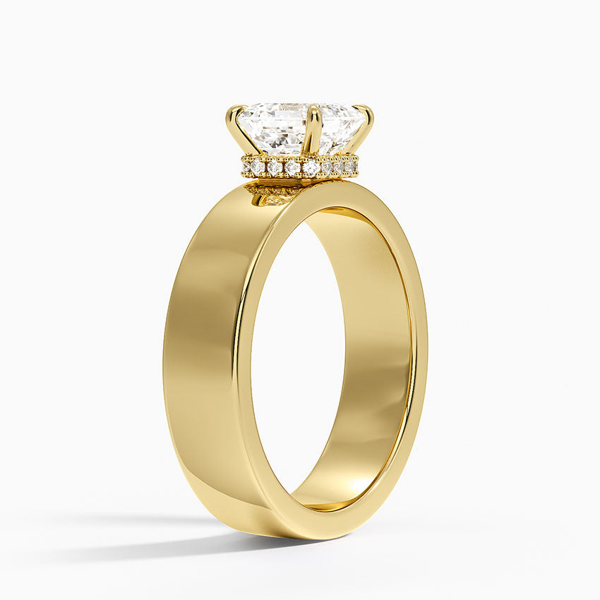 Alden Diamond Ring Yellow Gold 18k Asscher Engagement Ring