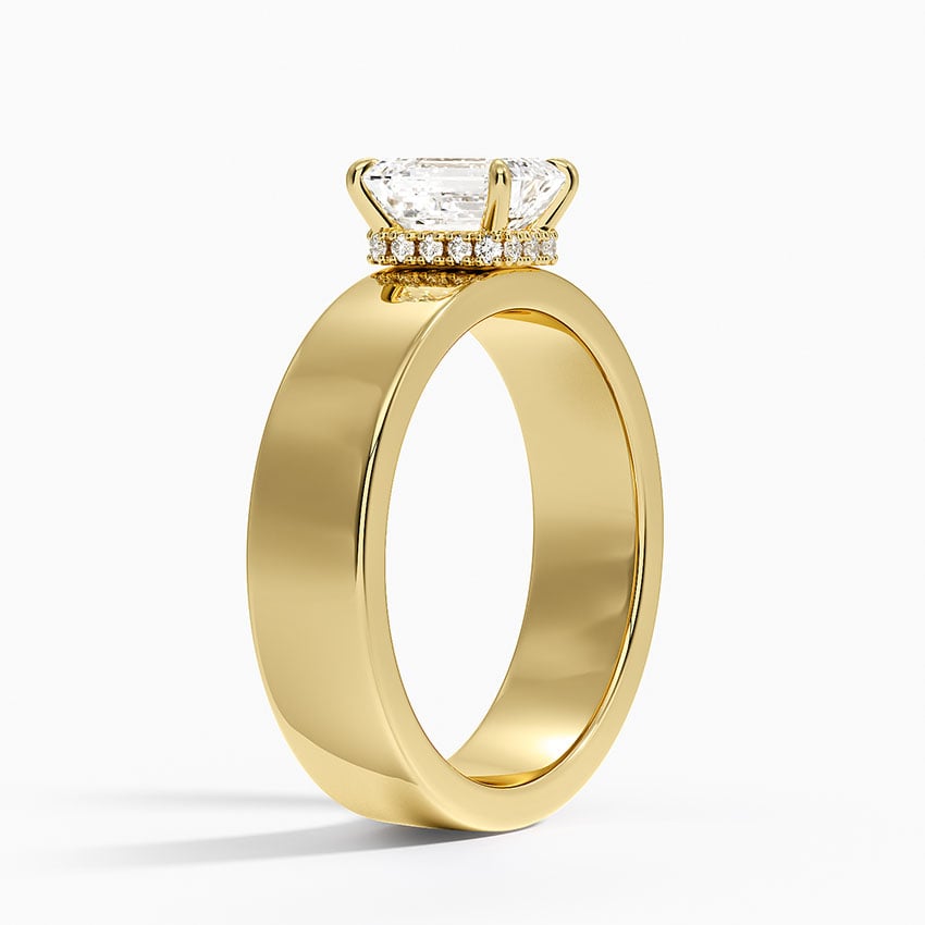 Alden Diamond Ring Yellow Gold 18k Emerald Engagement Ring