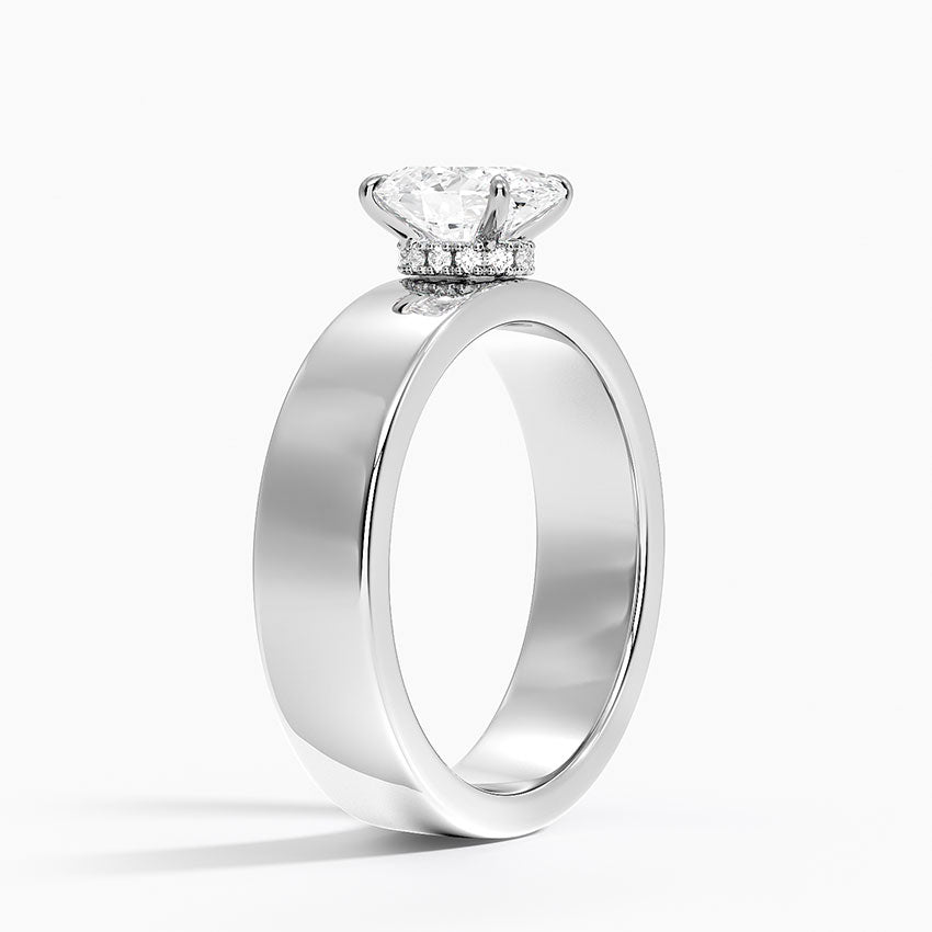 Alden Diamond Ring Platinum Oval Engagement Ring
