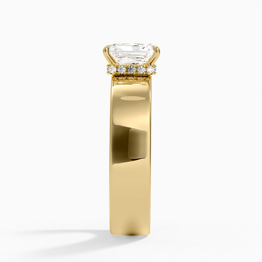 Alden Diamond Ring Yellow Gold 18k Radiant Engagement Ring