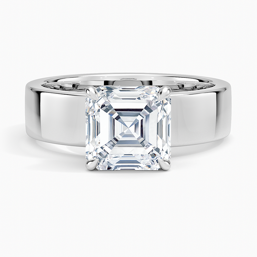 Alden Diamond Ring Platinum Asscher Engagement Ring