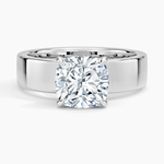 Alden Diamond Ring Platinum Cushion Engagement Ring