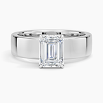 Alden Diamond Ring Platinum Emerald Engagement Ring