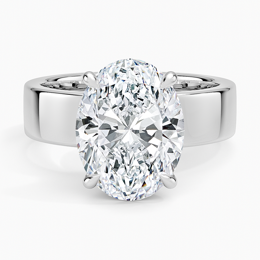 Alden Diamond Ring Platinum Oval Engagement Ring