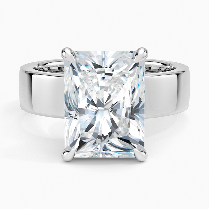 Alden Diamond Ring Platinum Radiant Engagement Ring
