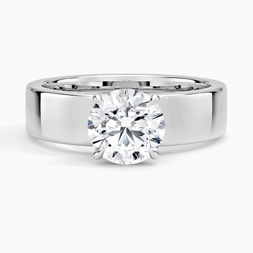 Alden Diamond Ring Platinum Round Engagement Ring