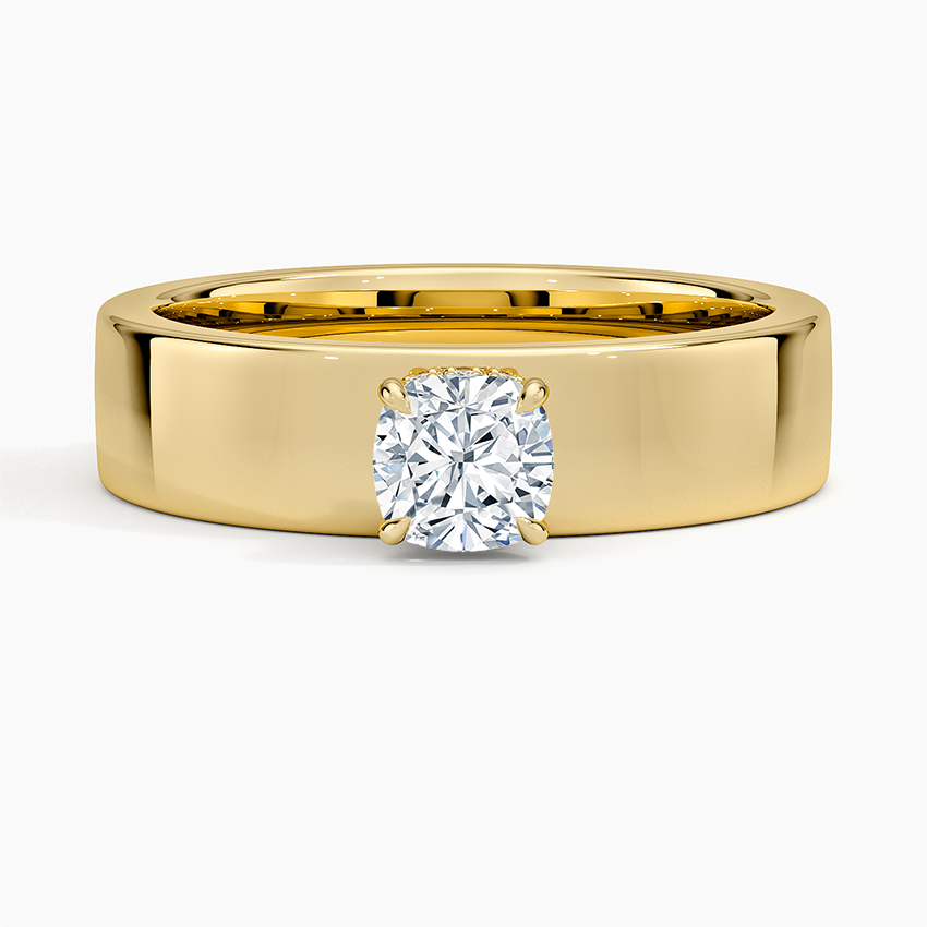 Alden Diamond Ring Yellow Gold 18k Cushion Engagement Ring