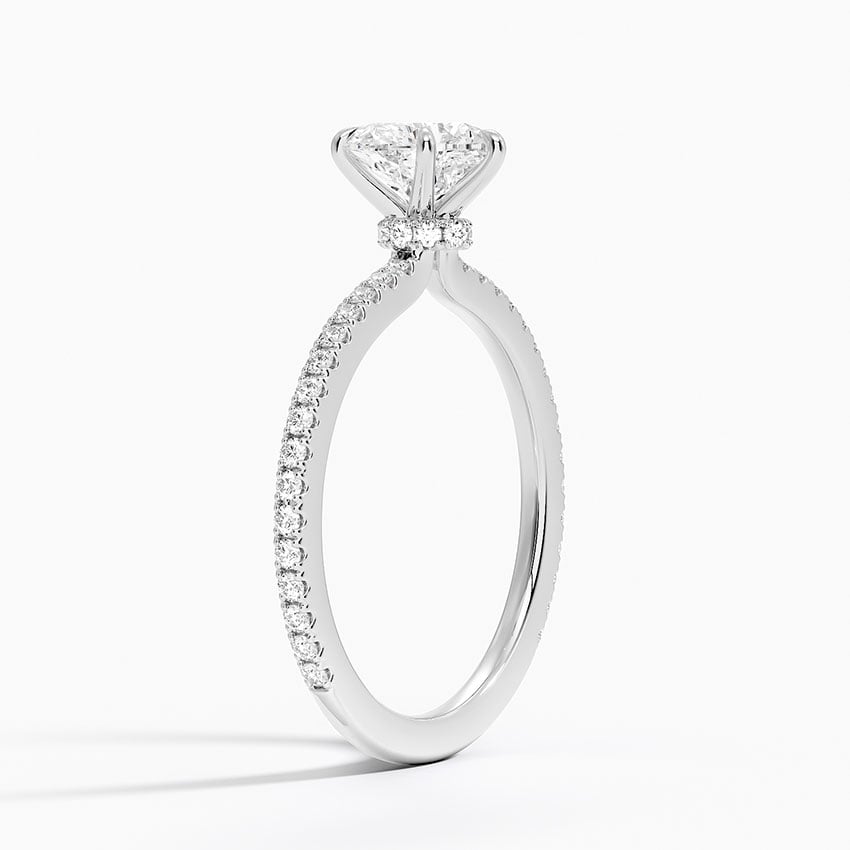 Demi Three-Quarter Coverage Diamond Ring (1/3 ct. tw.) Platinum Heart Engagement Ring