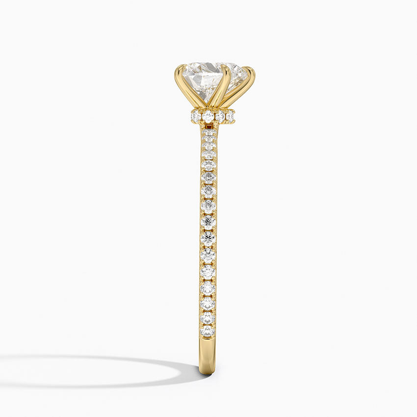 Demi Three-Quarter Coverage Diamond Ring (1/3 ct. tw.) Yellow Gold 18k Heart Engagement Ring