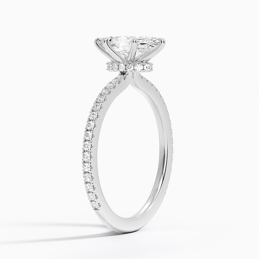 Demi Three-Quarter Coverage Diamond Ring (1/3 ct. tw.) Platinum Marquise Engagement Ring