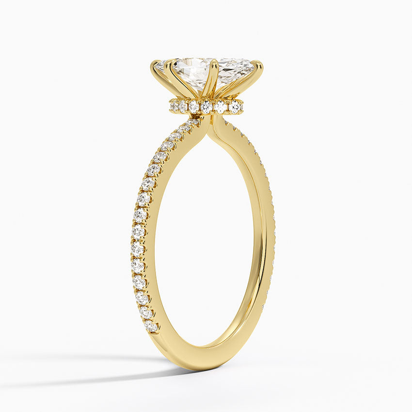 Demi Three-Quarter Coverage Diamond Ring (1/3 ct. tw.) Yellow Gold 18k Marquise Engagement Ring