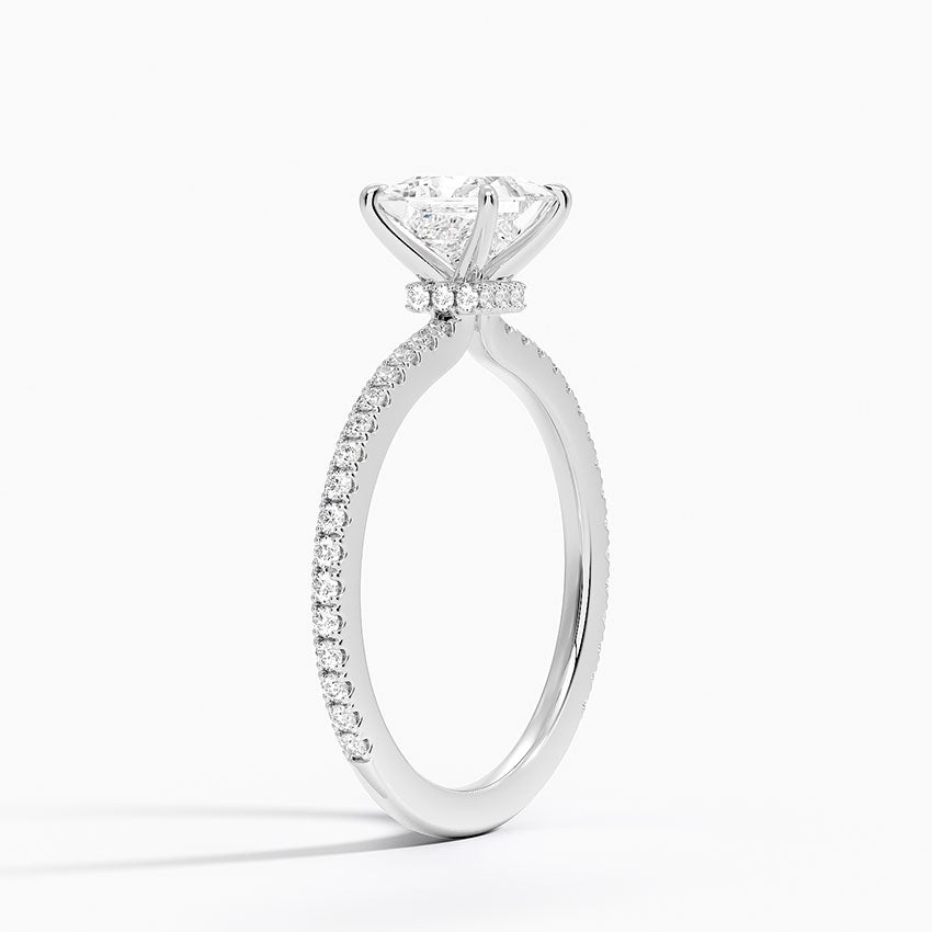 Demi Three-Quarter Coverage Diamond Ring (1/3 ct. tw.) Platinum Princess Engagement Ring