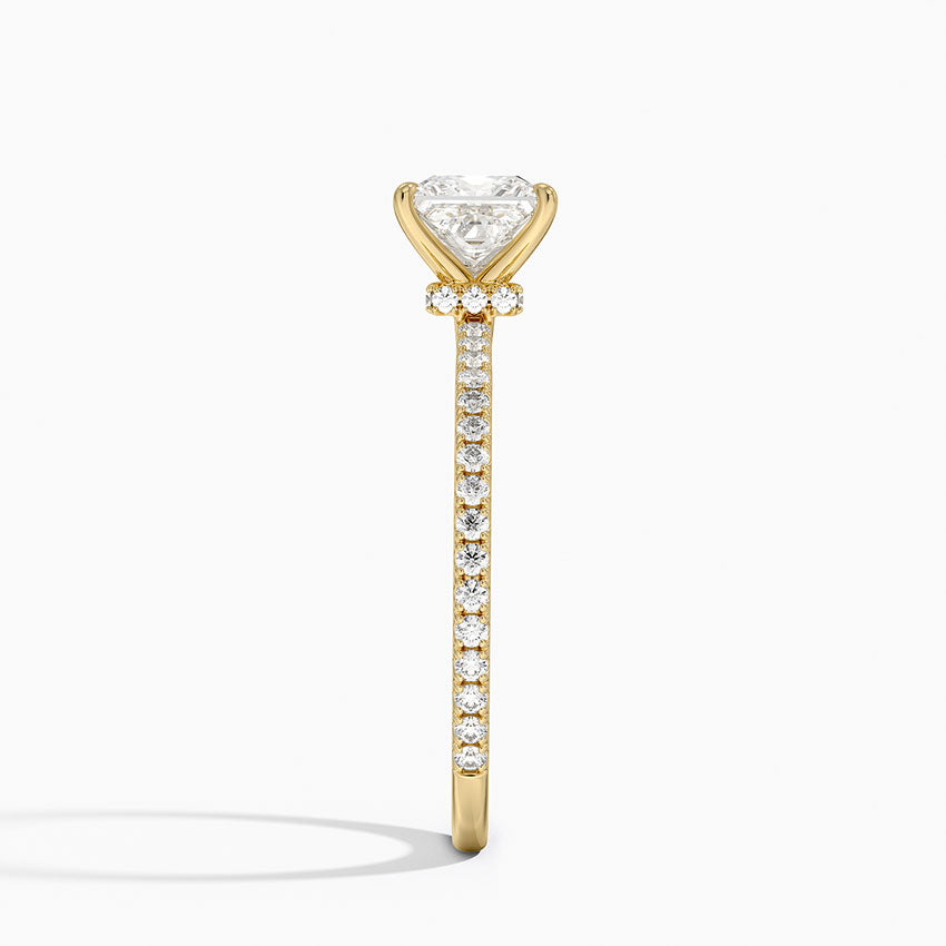 Demi Three-Quarter Coverage Diamond Ring (1/3 ct. tw.) Yellow Gold 18k Princess Engagement Ring