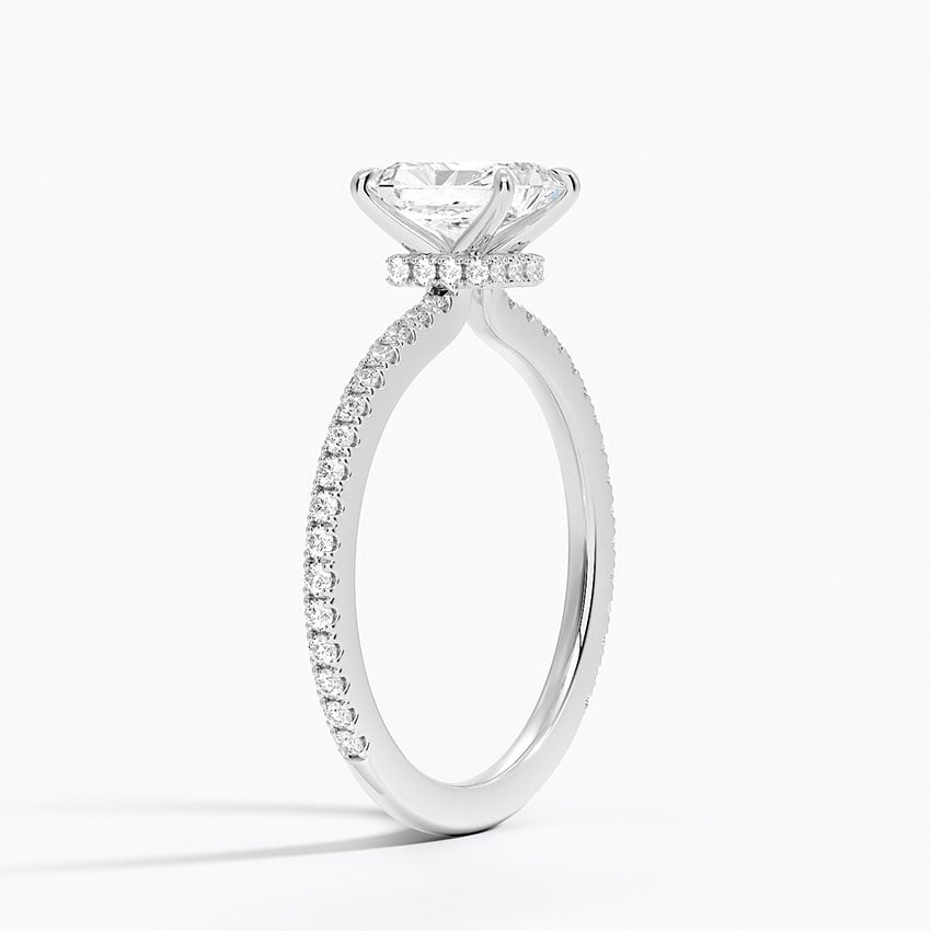 Demi Three-Quarter Coverage Diamond Ring (1/3 ct. tw.) Platinum Radiant Engagement Ring