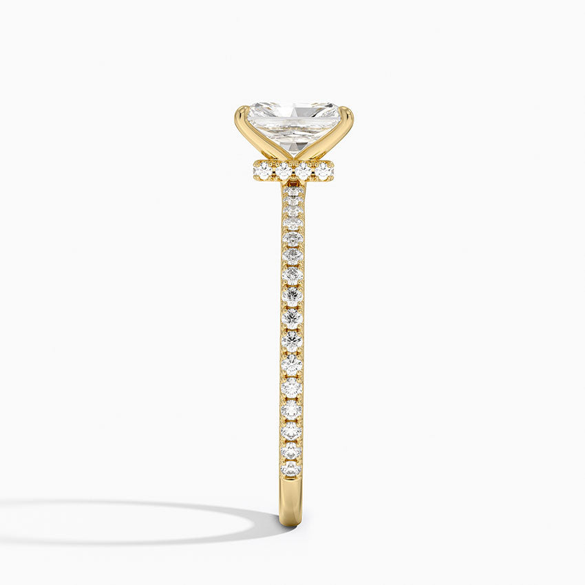 Demi Three-Quarter Coverage Diamond Ring (1/3 ct. tw.) Yellow Gold 18k Radiant Engagement Ring