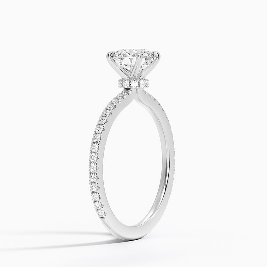 Demi Three-Quarter Coverage Diamond Ring (1/3 ct. tw.) Platinum Round Engagement Ring