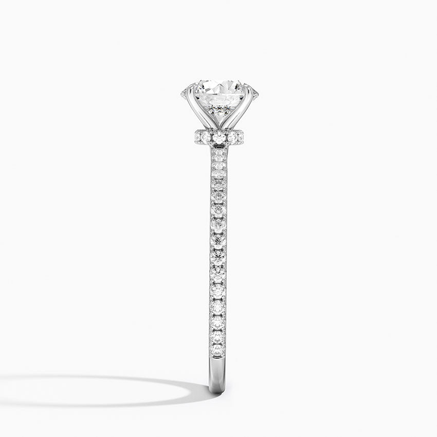 Demi Three-Quarter Coverage Diamond Ring (1/3 ct. tw.) Platinum Round Engagement Ring