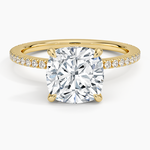 Demi Three-Quarter Coverage Diamond Ring (1/3 ct. tw.) Yellow Gold 18k Cushion Engagement Ring