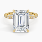 Demi Three-Quarter Coverage Diamond Ring (1/3 ct. tw.) Yellow Gold 18k Emerald Engagement Ring