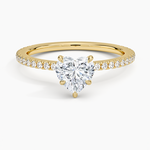 Demi Three-Quarter Coverage Diamond Ring (1/3 ct. tw.) Yellow Gold 18k Heart Engagement Ring