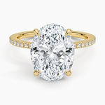 Demi Three-Quarter Coverage Diamond Ring (1/3 ct. tw.) Yellow Gold 18k Oval Engagement Ring