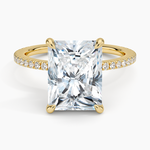 Demi Three-Quarter Coverage Diamond Ring (1/3 ct. tw.) Yellow Gold 18k Radiant Engagement Ring
