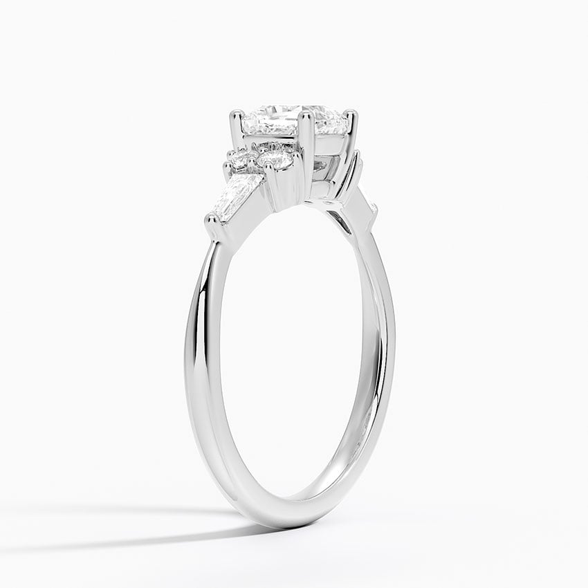 Yvonne Diamond Ring Platinum Cushion Engagement Ring