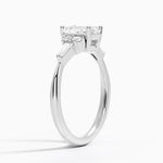 Yvonne Diamond Ring Platinum Emerald Engagement Ring