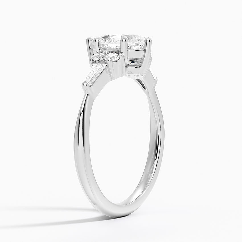 Yvonne Diamond Ring Platinum Pear Engagement Ring