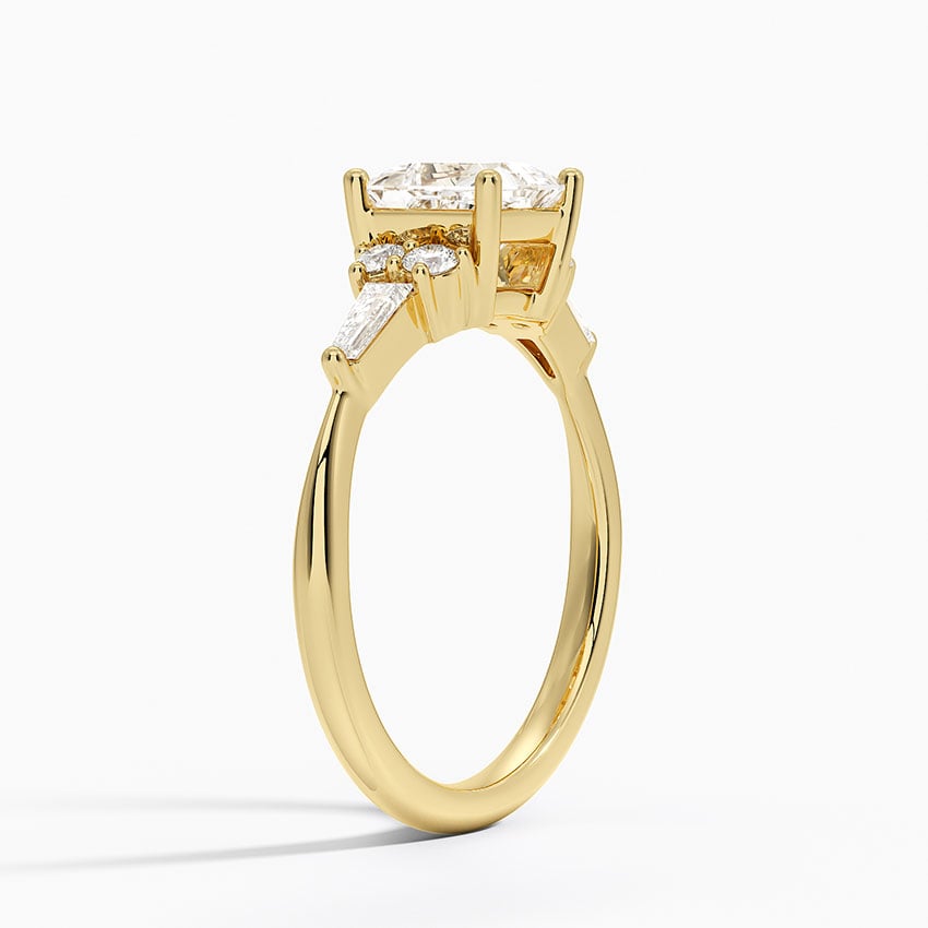 Yvonne Diamond Ring Yellow Gold 18k Princess Engagement Ring